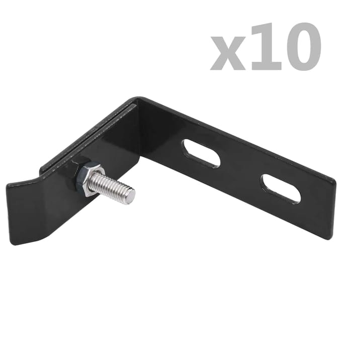 vidaXL - Wand - hoekverbinding - 10 - sets - antraciet