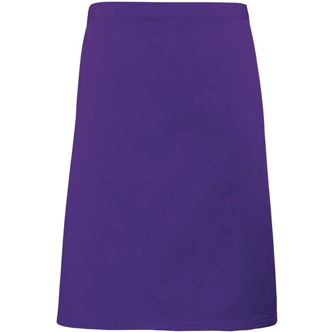 Premier Unisex Volwassenencollectie Halflang Taille Schort (Paars)