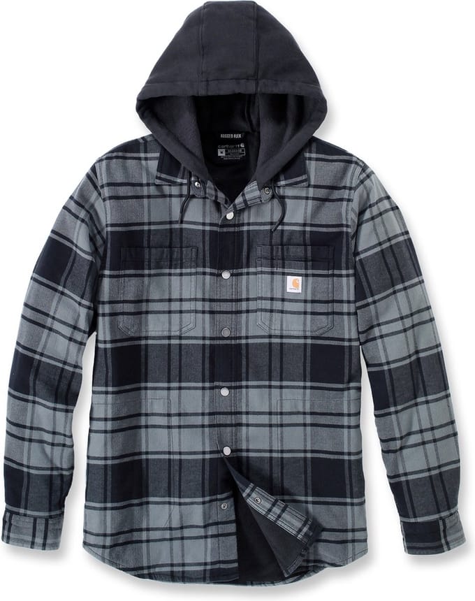 Carhartt Jasje van flanel met fleecevoering en capuchon, model Jac Elm