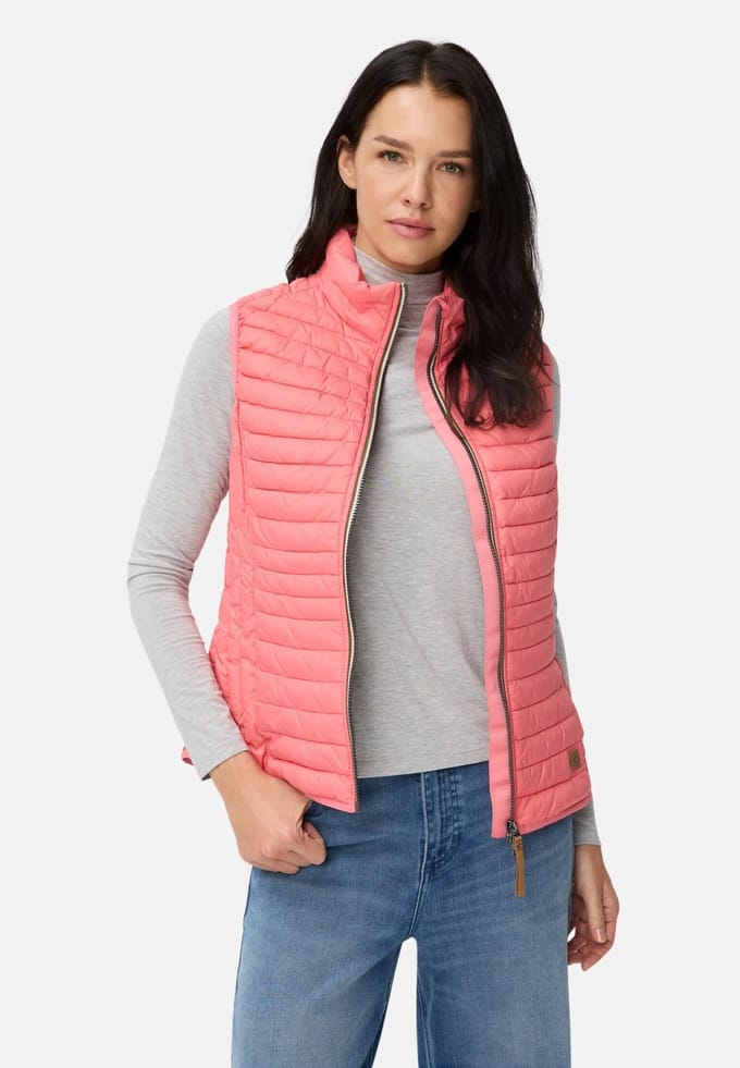 camel active Gewatteerd bodywarmer met reflecterende details - Maat womenswear-38 - Paars