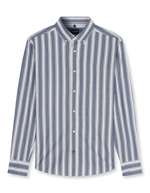 OLYMP Casual Overhemd, Regular Fit, Button-down, Marineblauw