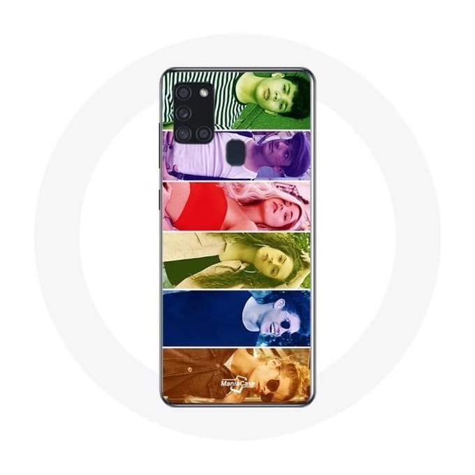 Coque - MANIACASE - Samsung Galaxy A21S - Souple - Blanc - Poursuis Tes Rêves Split Visages