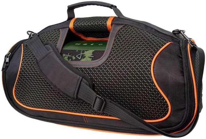 Draagbare Reisbescherming voor Bluetooth Speaker met Extra Tas voor Microfoons en Oplader, Zwart