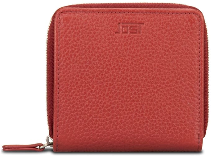 JOST Leren portemonnee Vika Zip Wallet Red rood
