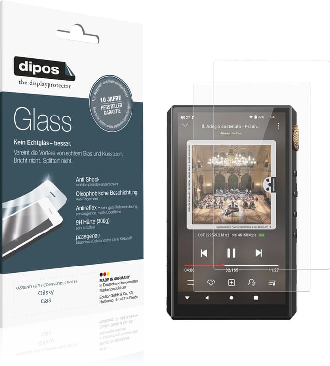 dipos – 2x Matte Pantserfolie geschikt voor Oilsky G88 | 9H Screenprotector
