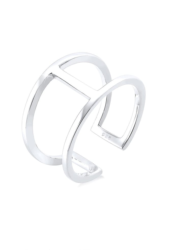 Elli Ringen Minimaal Geo Trend - 925 Zilver - verstelbaar