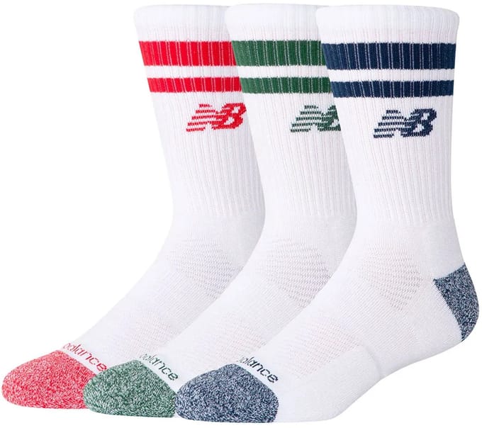 New Balance Active Premium Stripe Crew Sock Unisex Sportsokken - ASSORTED
