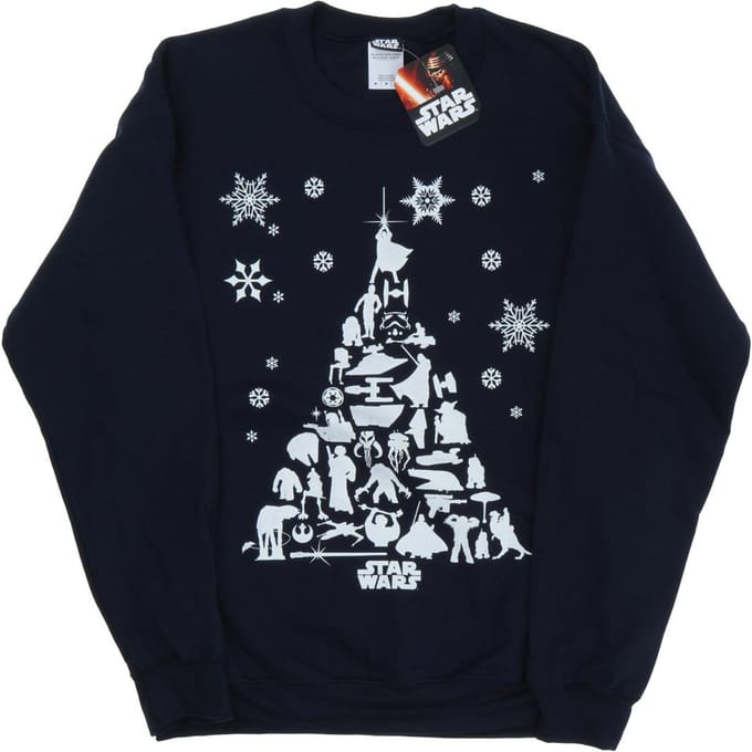 Star Wars Heren Kerstboom Sweatshirt (Marineblauw)