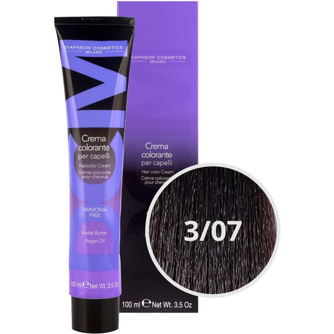 DCM Hair Color Cream Ammonia Free 3/07 Brown 100ml