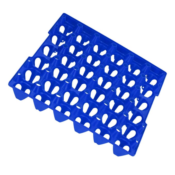 5 stuks plastic eierdozen met 30 cellen, houder voor opslag, transport, thuis, boerderij blauw