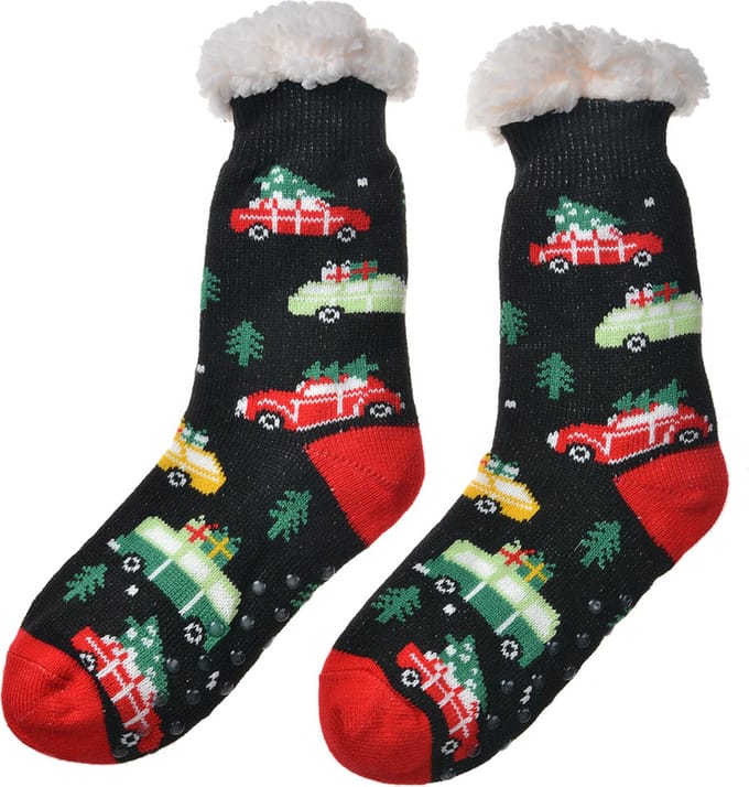 Clayre & Eef Kerstsokken one size Zwart Synthetisch Auto