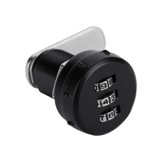 3-Cijferige Code Combinatie Nokkast Zilver Zinklegering Handig Wachtwoord Beveiliging Coded Slot L=19 0.5~12mm cabinet thickness black
