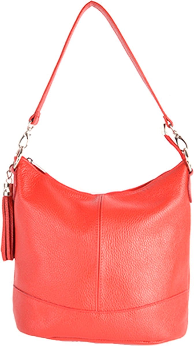 Giuliano lederen schoudertas Inaya - Rood - Dames - Made in Italy