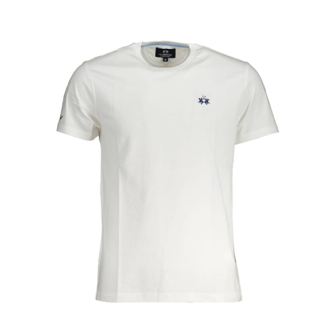 La Martina Bianco Katoenen Heren T-Shirt