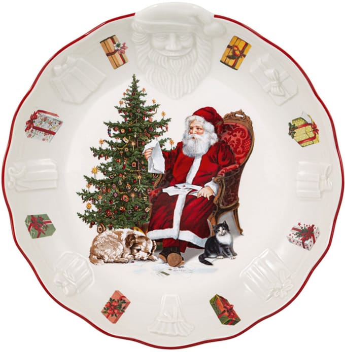 Villeroy & Boch Toy's Fantasy Schaal Relief Kerstman 25 cm