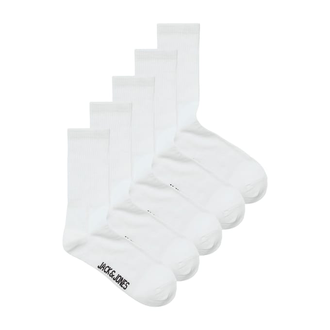 Jack & Jones jacbasic tennis sock 5 pack 12254955 white