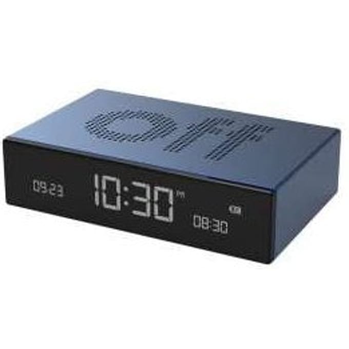 Lexon Premium Flip Wekker | Digitaal | Oplaadbaar |Blue
