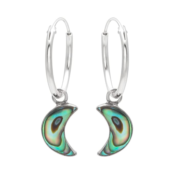 WeLoveSilver - zilveren oorringen - abalone hanger - stijlvol ontwerp