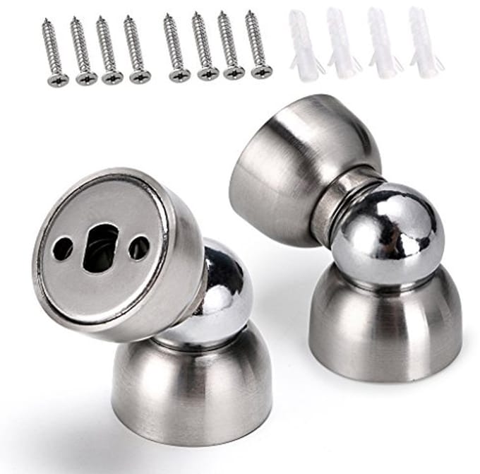 Set van 2 Stalen Deurhouders - Magneet Deurstoppers voor Wandmontage - Compact en Duurzaam