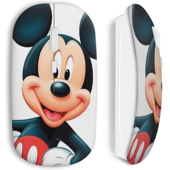 Souris Sans Fil - Mickey - Rouge - USB Wifi - Compatible Mac et PC - Ergonomique