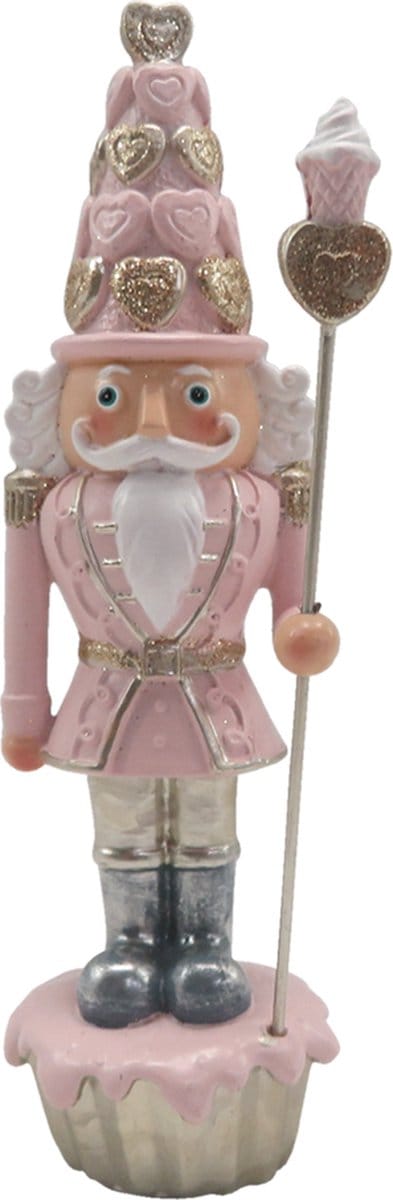 Clayre & Eef Beeld Notenkraker 16 cm Roze Kunststof