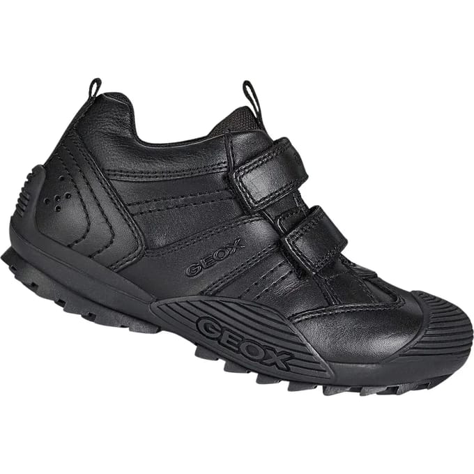 GEOX SAVAGE JONGENS Veterschoenen - ZWART