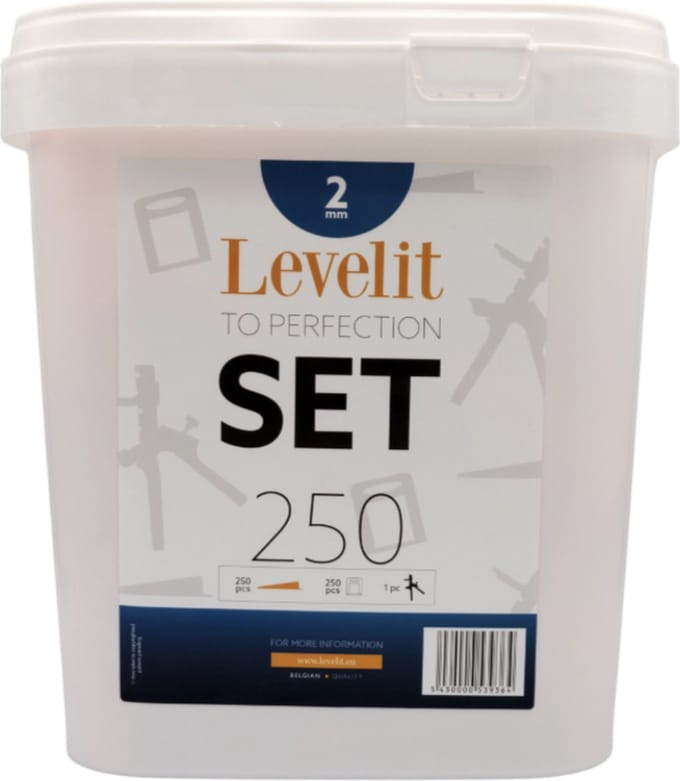 Levelit - Tegel Leveling starterskit - 2 mm - 250 stuks