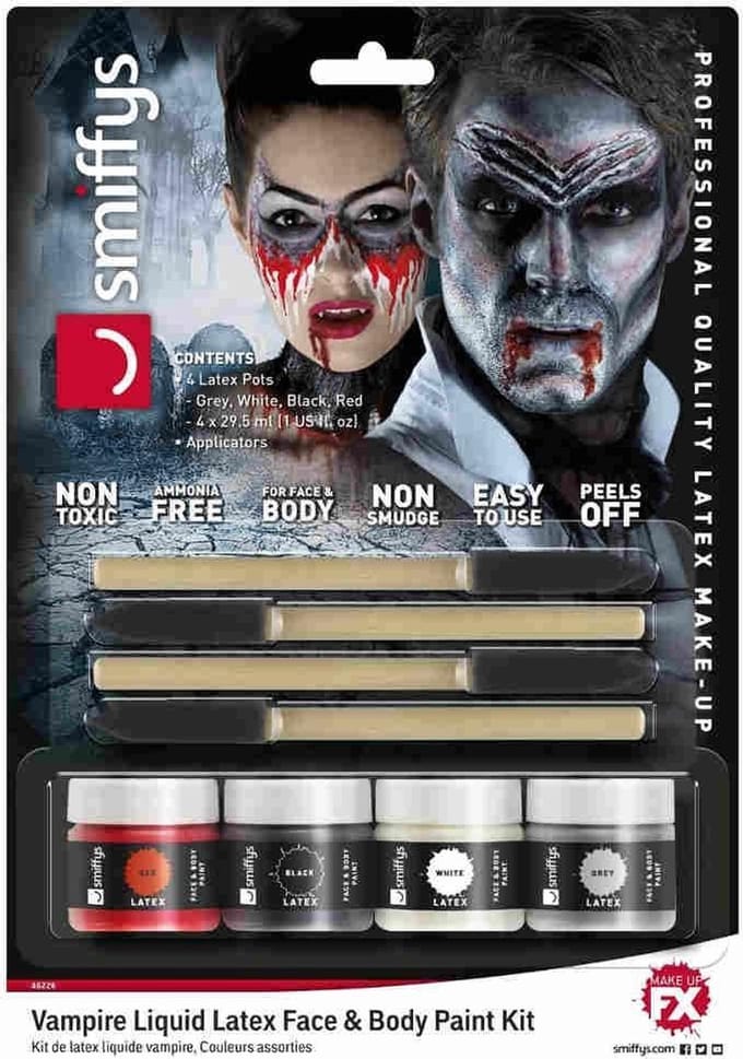 Smiffys - Vampire Kit Liquid Latex - Multicolours