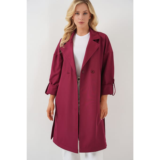 Gepolsterd Dubbelzijdig Trenchcoat