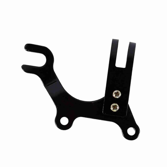 Support Adaptateur de Frein à Disque Réglable pour Vélo avec Collier de Tige de Selle de Vélo Adaptateur de Montage pour Cadre black