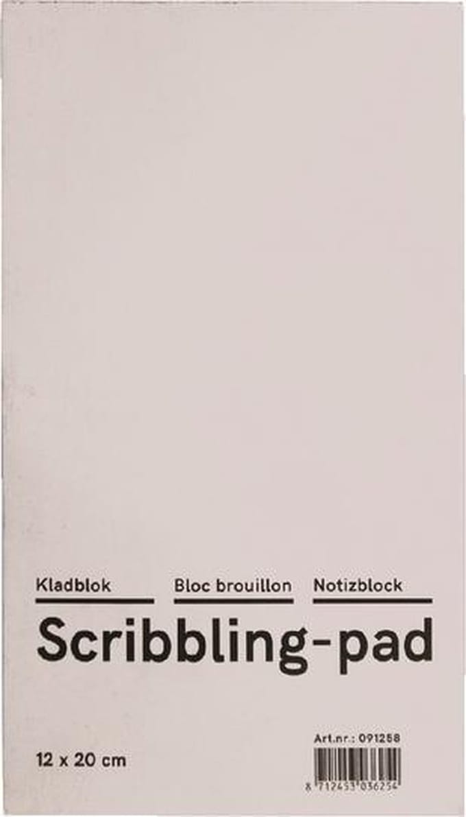 Kladblok budget 12x20cm - pak 10 stuks