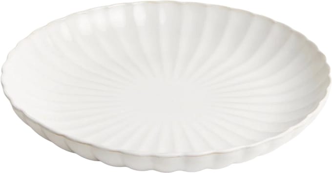 Lavandoux - Dinerbord - Geschulpte - Ø 27 cm - Gebroken Wit - Set van 4