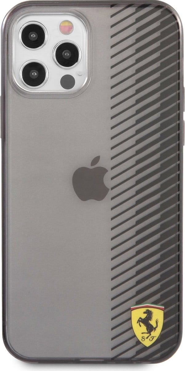 Ferrari On-Track Gradient Back Case - Geschikt voor Apple iPhone 12 Pro Max (6.7") - Zwart