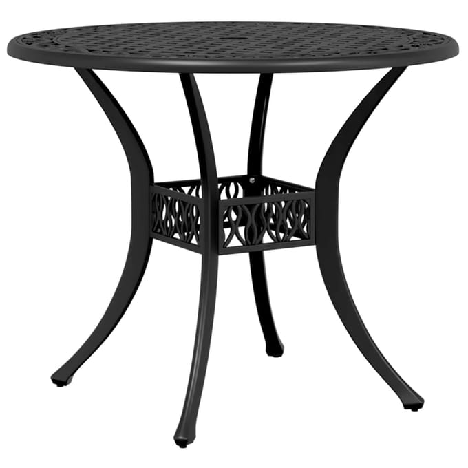 vidaXL - 5-delige - Tuinset - gietaluminium - zwart