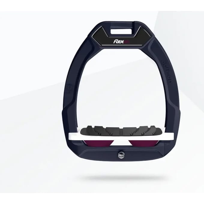 Veiligheidstrappers voor paardrijden Ingelende Grip Blauw/Wit/Pruim Flex-On Safe-On
