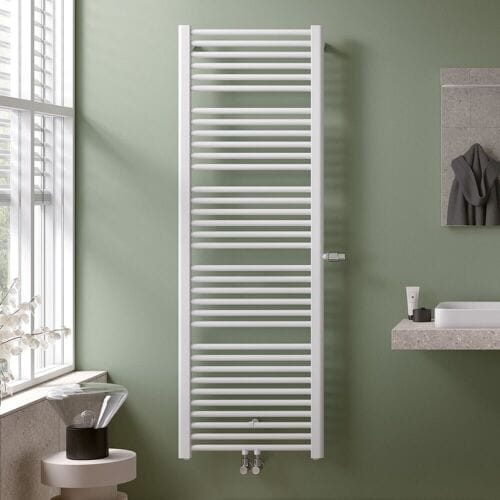 Kermi Basic plus bathroom radiator 89.9 x 3.5 x 80.4 cm, right E0V1M0800902RXK