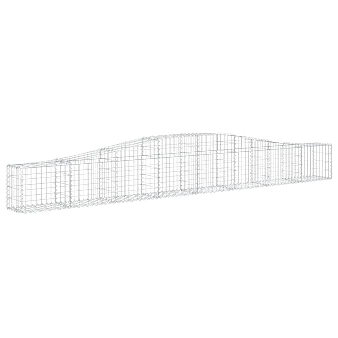 vidaXL Schanskorf gewelfd 400x30x40/60 cm gegalvaniseerd ijzer