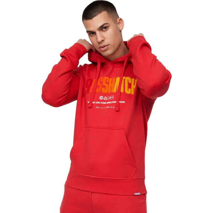 Crosshatch Heren capuchon met vlokken (Rood)