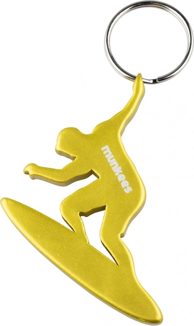 Munkees Flesopener Surfer Goud Staal 5,4 Cm