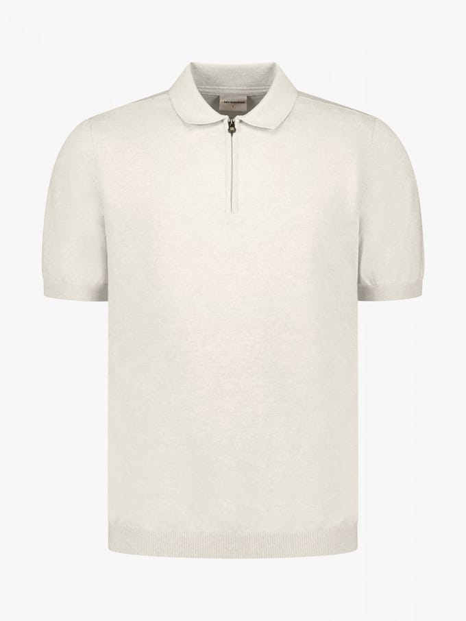 No Excess Pullover short sleeve polo zip mela desert