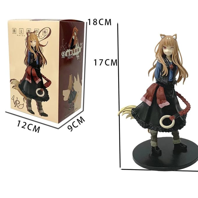 17CM Spice And Wolf Horo Anime Actiefiguur PVC Model Verzameling Ornament Cartoon Cadeau Item beige