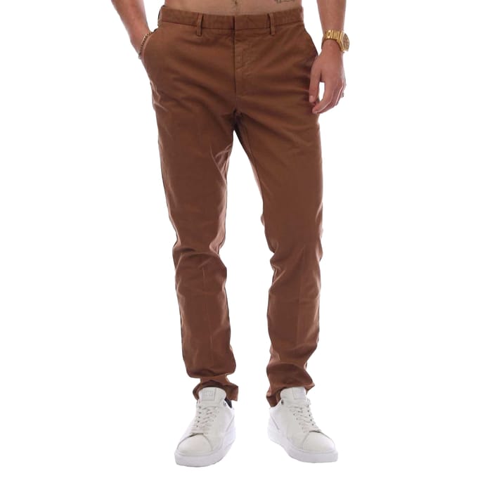 Boss Heren Logo Slim Broek (Donkerbruin)
