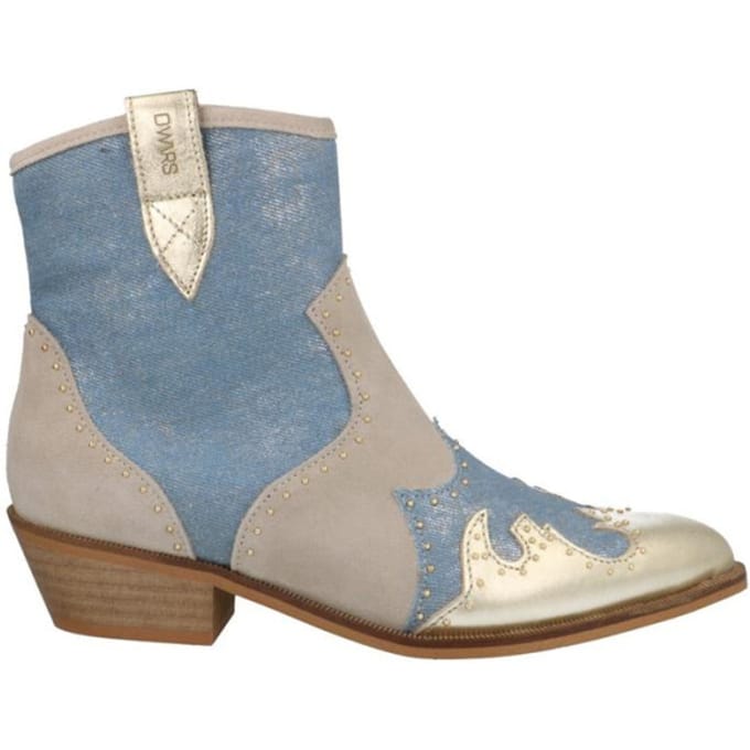 DWRS® Dames Cowboylaarzen - Goud - 80% Leer - Maat 41