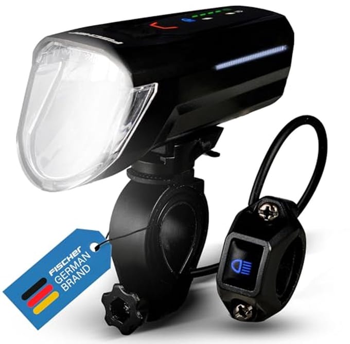 Fiets LED Voorlicht 100 Lux met Sensormodus en Spatwaterdichte Behuizing