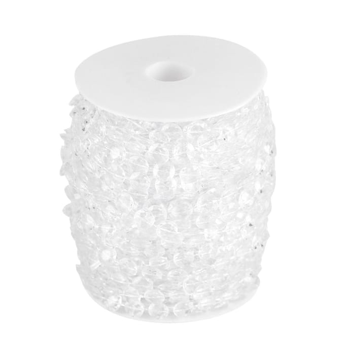99Ft 30M Slinger Diamant Acryl Kristal Kralengordijn Bruiloftsfeest DIY Decor white