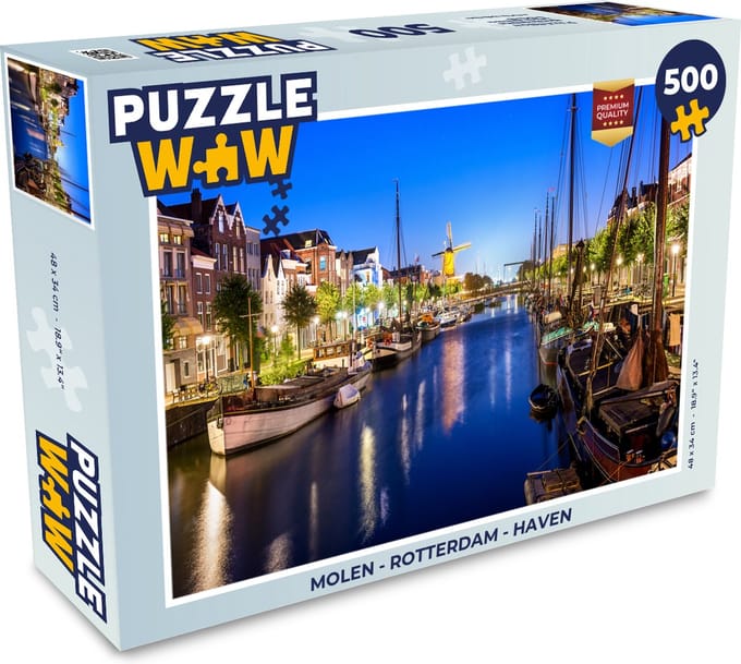 Puzzel Molen - Rotterdam - Haven - Legpuzzel - Puzzel 500 stukjes