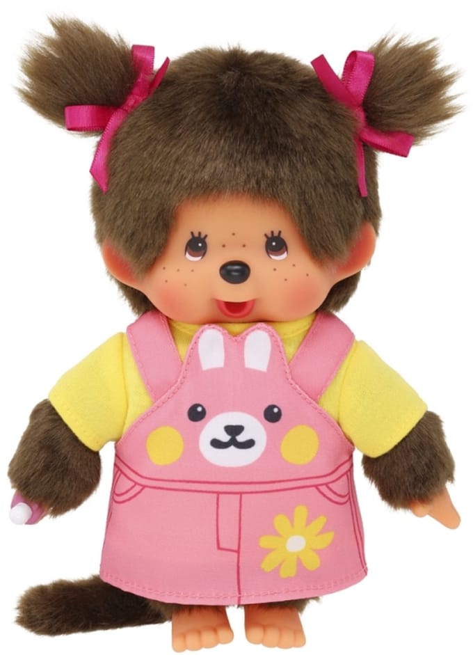 Monchhichi pop meisje konijn jurkje 20cm knuffel speelgoed.