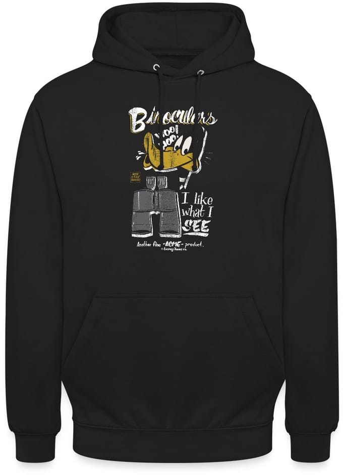 Looney Tunes Daffy Duck Binoculars Hoodie Unisex