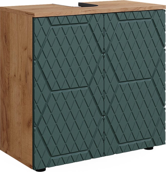 Vicco Irma Badmeubel – 60 x 59 cm Groen/gouden eik