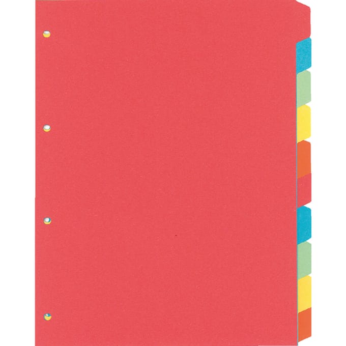 Tabbladen Kangaro 4-gaats PE410 10-delig assorti karton